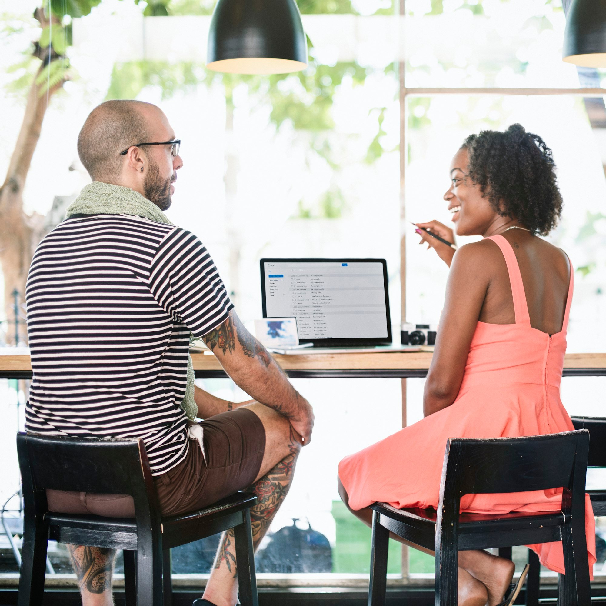 African Descent Correspondence Talking Strategy Concept